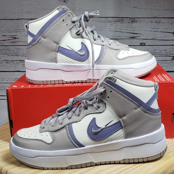 Nike Shoes - NEW Women's Dunk High Up 'Iron Purple' White Gray  size 9.5 Great condition used